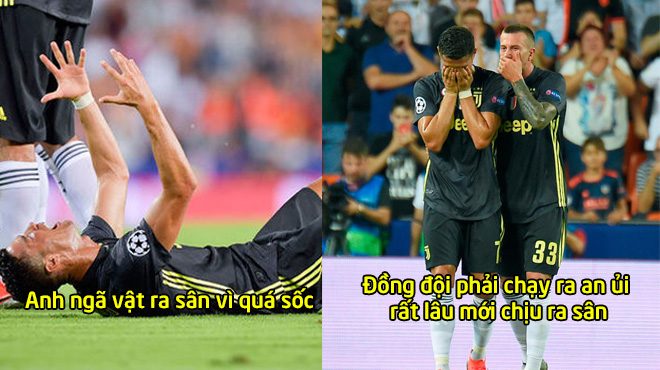 CHÙM ẢNH: Ronaldo bật khóc như 1 em bé vì bị đuổi khỏi sân trước cả thiên hạ khiến ai cũng xúc động