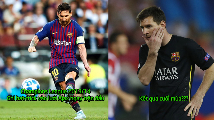 Đang vui mừng với chiến thắng, fan Barca bỗng giật mình khi biết số phận của đội nhà mỗi lần Messi ghi hat-trick mở màn