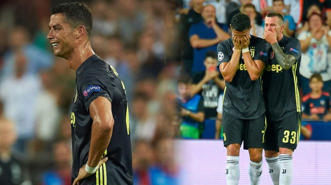 Tội đồ Ronaldo lĩnh thẻ đỏ đáng quên, bị báo chí Italia chê mít ướt như trẻ con