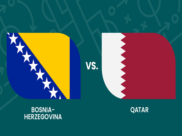 Dự bóng đá Bosnia & Herz với Qatar 2h00 ngày 25/6